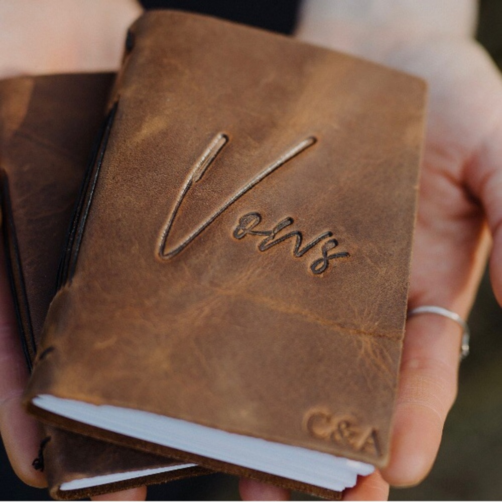Brown Leather Vows Notebook